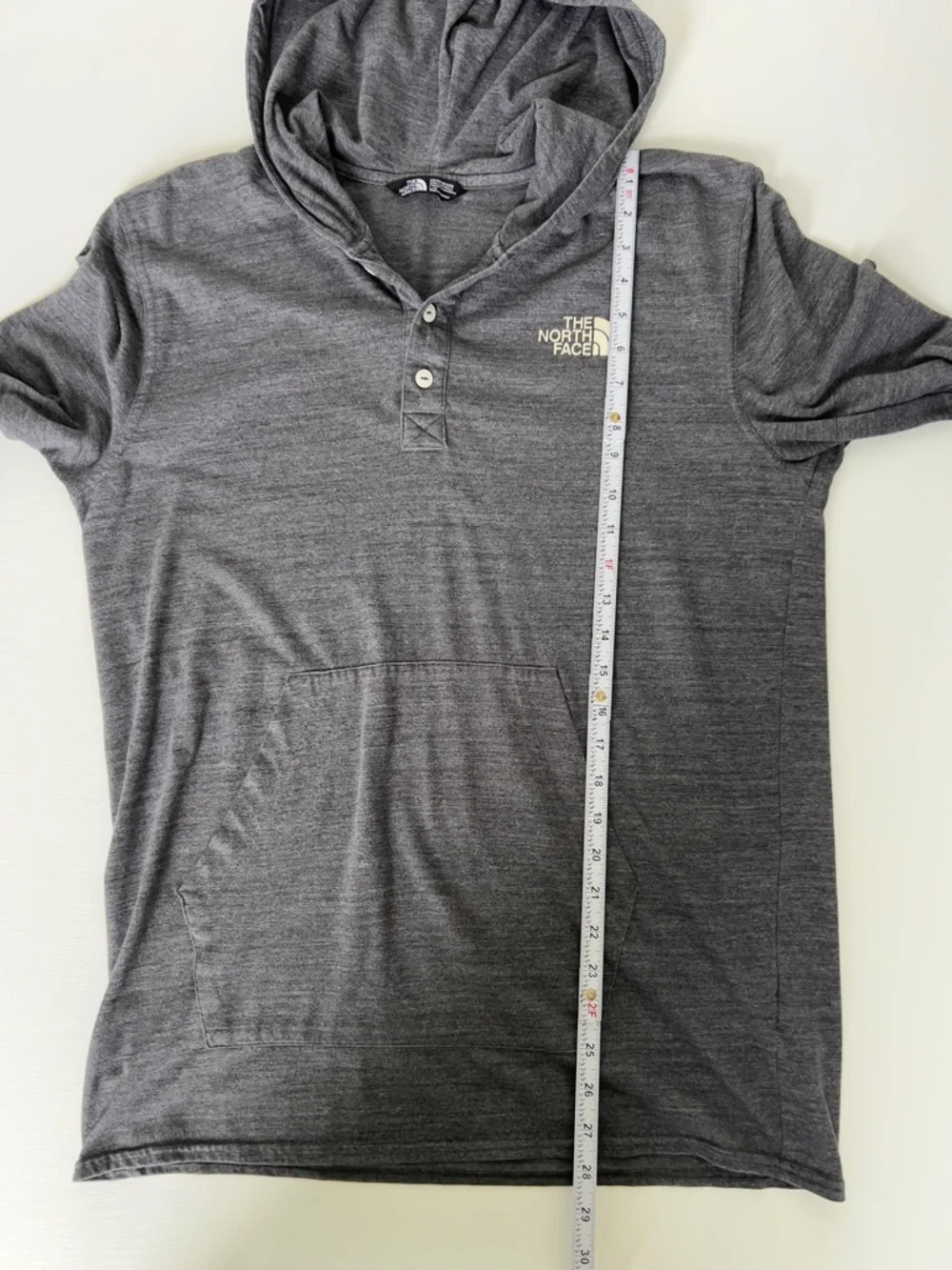 The North Face Men's Hooded Long-Sleeve Shirt in Heather Gray